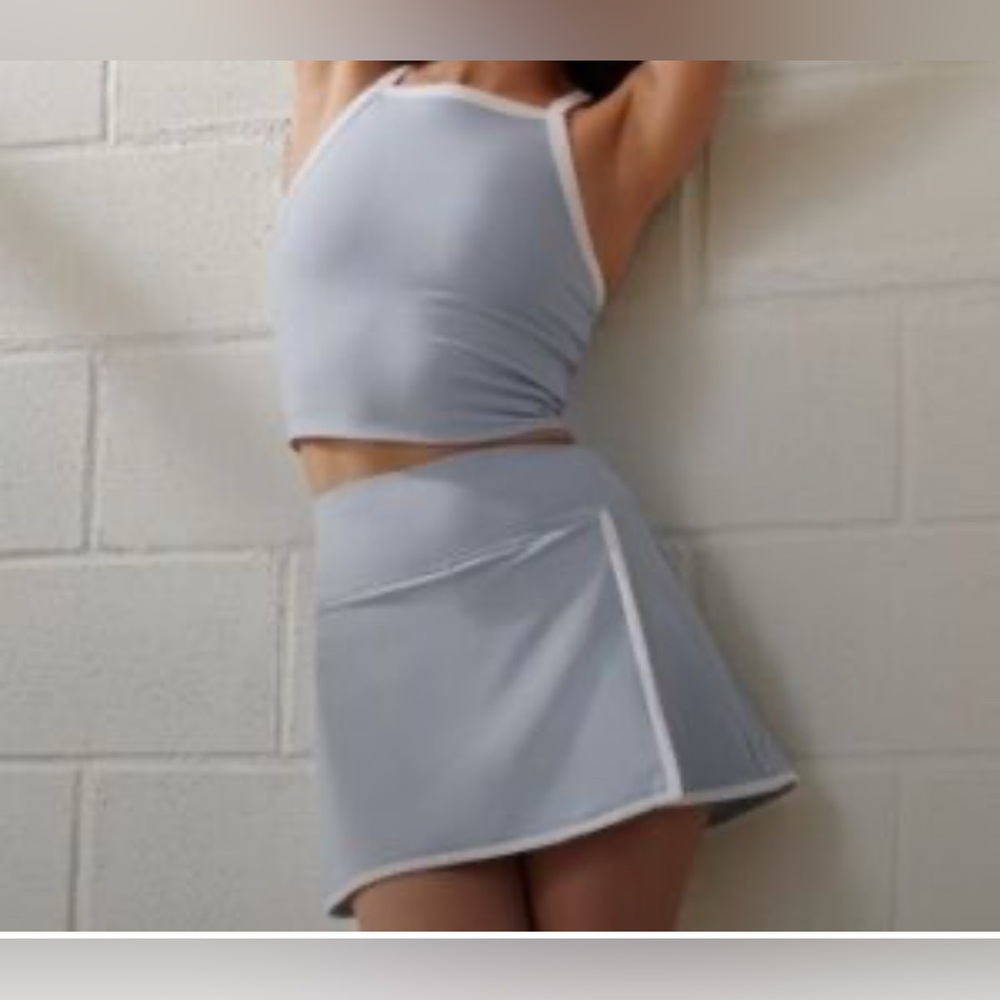 Abercrombie & Fitch Light Blue Two-Piece Tank and Skirt Set